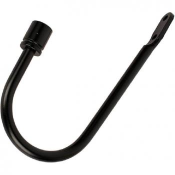 Soporte para Cortina de Metal, Gancho U Negro y Plateado, Incluye 2 Tornillos, 1 Unidad