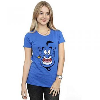 Aladdin Genie Portrait T-Shirt – Disney, Blue, Women’s 2XL