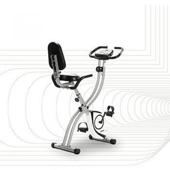 SportPlus SP-HT-1003, klappbarer Heimtrainer mit Rückenlehne und Pulsmessung
