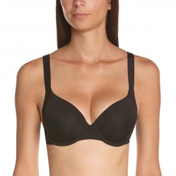 Dim Women's GENEROUS INVISIBLE Classic Plain Bra, Black, Size: 34D (Manufacturer Size: 90D)