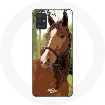 Protezione Samsung Galaxy A51 Cavallo da Corsa Marrone