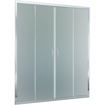 Bonussi Porta Parete 172cm Doccia con 2 Ante Scorrevoli Centrali in Cristallo Opaco 6mm H195 Tosca