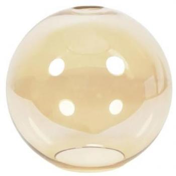 Amber Glass Globe Easy Fit Ceiling Light with LED Bulb