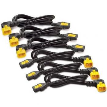 APC Locking Power Cord Kit (6 ea), C13 to C14 (90 Degree), 1.2m