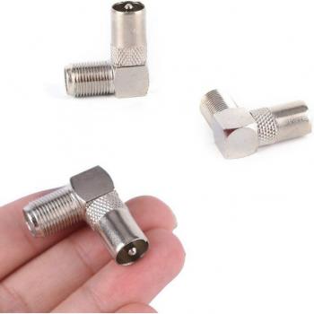 90 Degree Coax Cable Antenna Plug Adapter