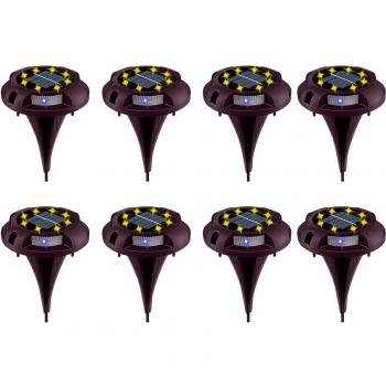 Luces de Tierra LED Impermeables 8 Uds