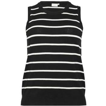 Kaffe Curve Female Black Stripe Knitwear XL