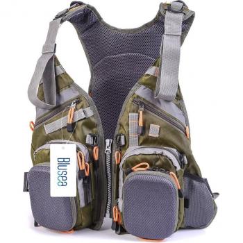 Chaqueta Pesca Lixada Malla Ajustable con Bolsillo