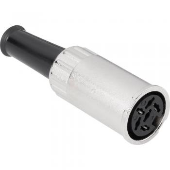 TRU COMPONENTS 1578833 DIN Socket, Straight, 8 Pins, Silver