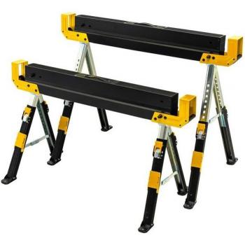 Costway Dual-Height Sägebock – 9‑stufige Verstellbarkeit, max. 1180 kg, Gelb & Schwarz