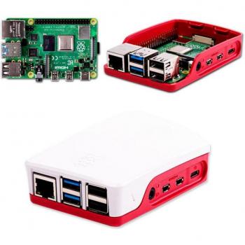 Red and White Eco-Friendly ABS Case for Raspberry Pi 4/4B
