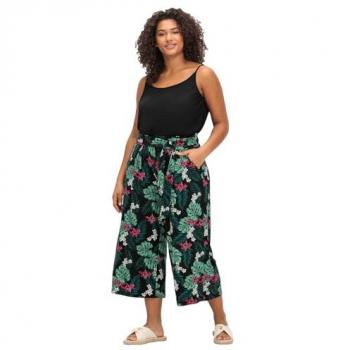 Sheego Culotte Große Größen mit tropischem Print