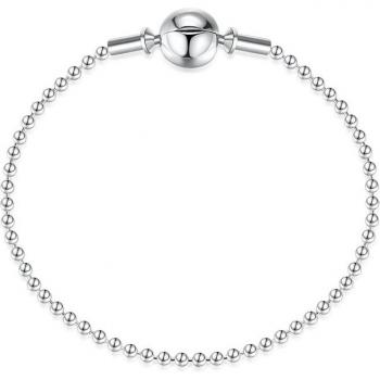 Pulsera Elegante de Plata Auténtica con Cuentas
