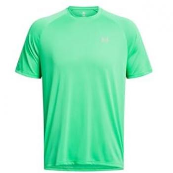Camiseta deportiva corta UA Tech hombre regular verde
