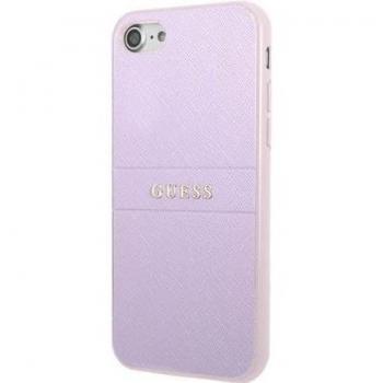 Custodia GUESS in PU Pelle Saffiano Viola per iPhone SE 2022