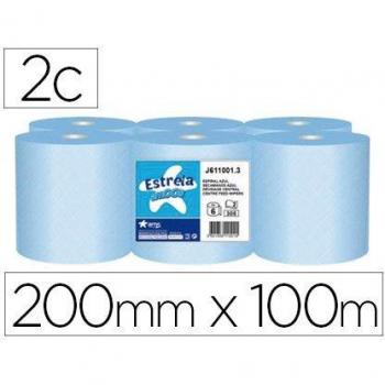Amoos secamanos azul 2 capas paquete de 6 rollos
