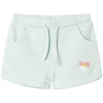 Kids' Light Mint Shorts with Drawstring 92