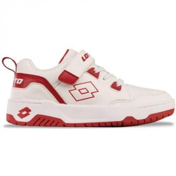 Sneaker LOTTO Gr. 33, rot (weiß, rot), Synthetik, Mesh