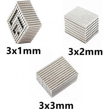 Lot de 10 aimants NdFeB pour haut-parleur rond N35 3mm x 2mm