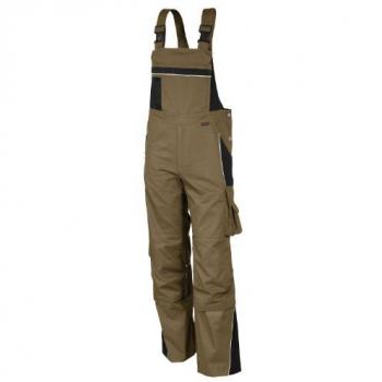 QUALITEX PRO Latzhose khaki/schwarz Damen: 60 Herren: 66