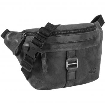 Camel‑Style Schultergurttasche 24 cm – Schwarz