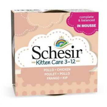 Mousse Húmeda de Pollo Schesir para Gatitos 85 Gr