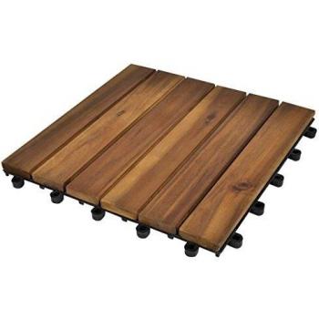 Akazie Terrassenfliesen 20er Set 30x30cm Klickfliesen