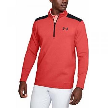 Men's Red Storm 1/4 Zip Warm-Up Jacket – Size L (Under Armour)