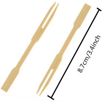 Tenedores de Madera 3,4” para Cócteles y Frutas