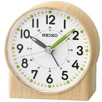 Seiko Green Lumibrite 9x5.3x9.7 cm Wood Case Alarm