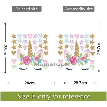 Colorful 3D Unicorn Wall Sticker