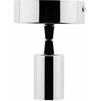 Suspension luminaire métal avec cordon textile chrome