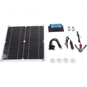 Ineasicer Panel Solar 20W Monocristalino con Controlador DIY 10A