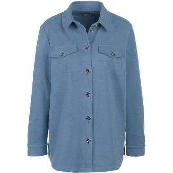 Veste chemisier tendance bleu gris Gr. 22