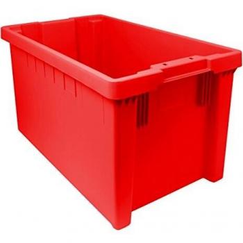 Conteneur emboîtable et empilable rouge PP L600×400×350 mm – 65 L