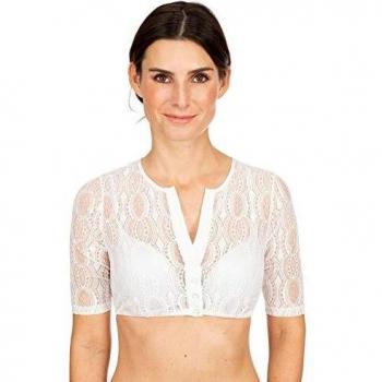 Krüger Dirndl‑Bluse LEONIQUE, Farbton Ecru, Größe 46
