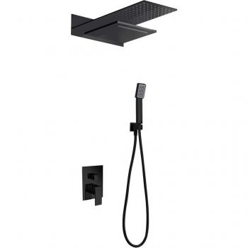 Imex GTR049 NG: Kit Doccia Termostatico Nero Opaco