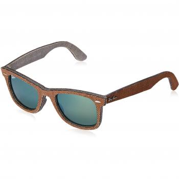 Unisex Ray‑Ban Wayfarer 50 mm – Top Osaka Brown, Jeans Grey Accents