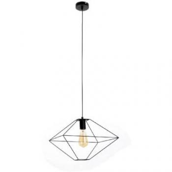 Lampada a Sospensione Gaia in Metallo Nero, 36x36x110 cm