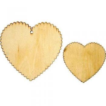 Natural Wood Love Tags – 12 Count, 5.1×5.1 cm