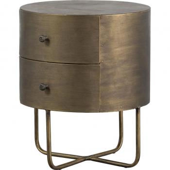 Chevet Ronde BePureHome 39x39x48 cm Métal Laiton