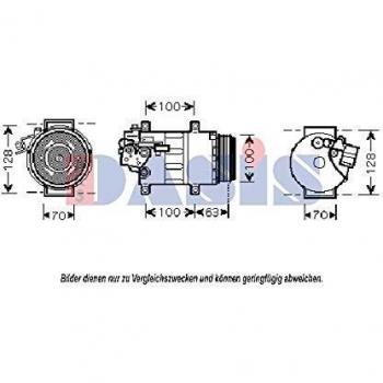 12V-Klimakompressor AKS Dasis 851595N (Mercedes‑Benz)