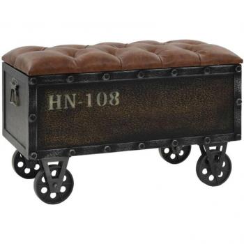 Panca Portacambi di Stile Rustico – 80,5x41x50 cm