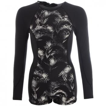 Billabong Damen‑Trend 2017 2 mm Frühjahrslange Ärmel Shorty – Black Sands, 12