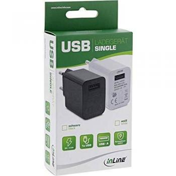 InLine® USB Ladegerät Single, Netzteil, Stromadapter, 100-240V zu 5V/2,5A, weiß, 31507A