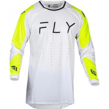 Maillot de motocross FLY Racing Evolution Blanc Jaune XL