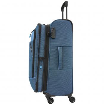 Derby Trolley Élargissable Travelite M – Bleu – Polyamide