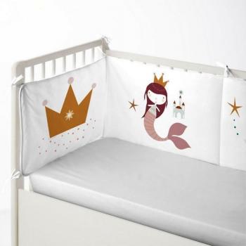 Haciendo el Indio Protector de Cuna Seahorse, Algodón Premium, 60×60×60 cm + 40 cm