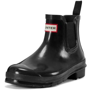 Hunter Original Chelsea Gloss Bottes en caoutchouc noires pour femmes