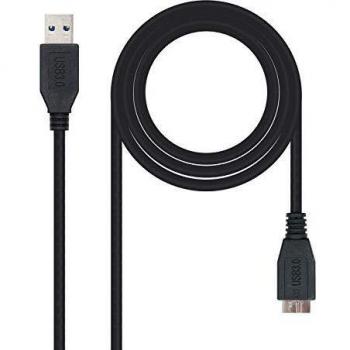 Cable USB 3.0 Nanocable 10.01.1102-BK, 2m, Negro